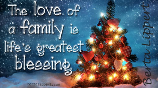 love of family life's greatest blessing