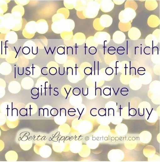 to feel rich