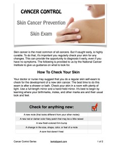 Cancer Control Skin Exam th