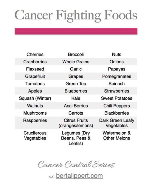 Cancer Control Cancer Prevention Diet Berta Lippert