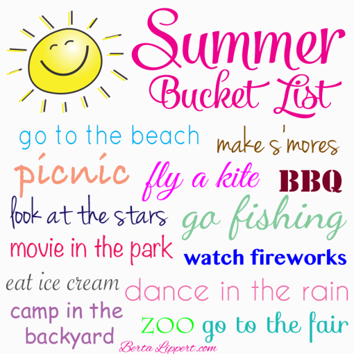 summer bucket list berta